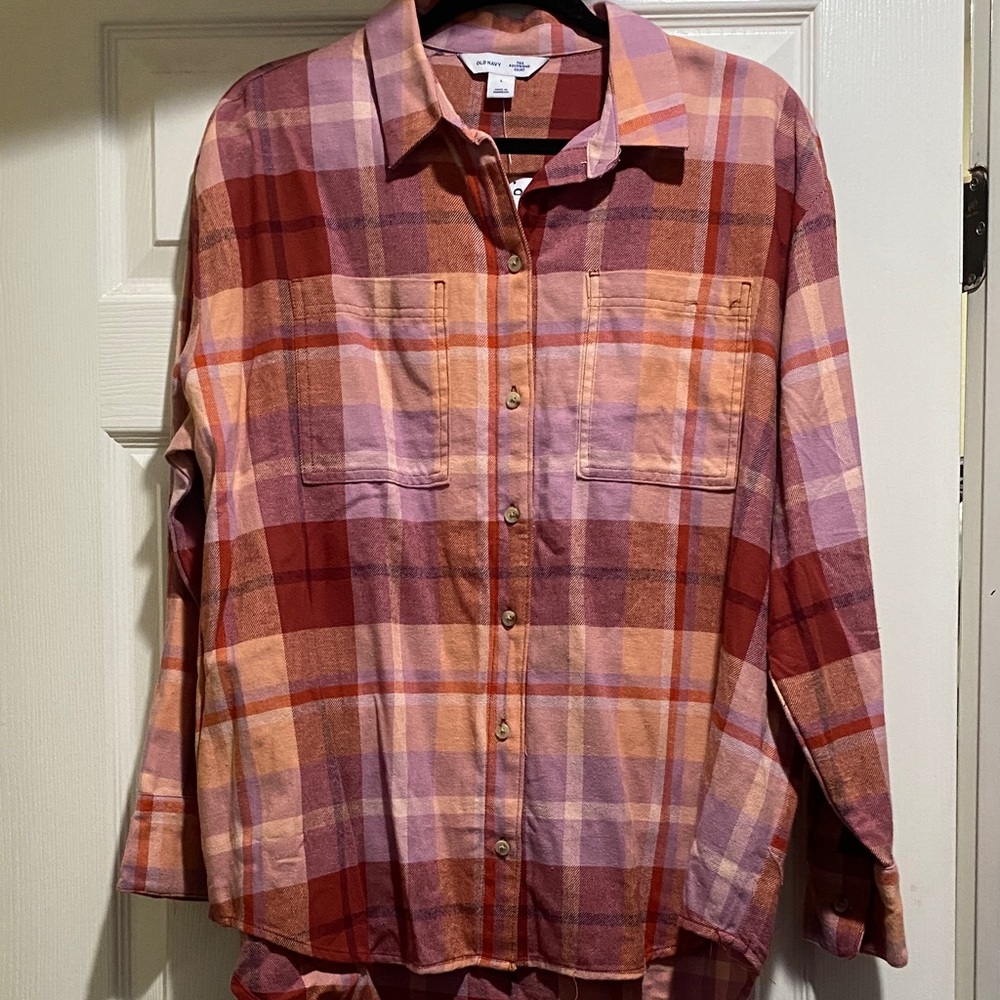 Old Navy Multicolor Plaid Button-Down Shirt